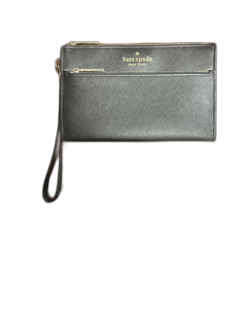Kate Spade “Staci” Wristlet In Black Saffiano Leather NWT